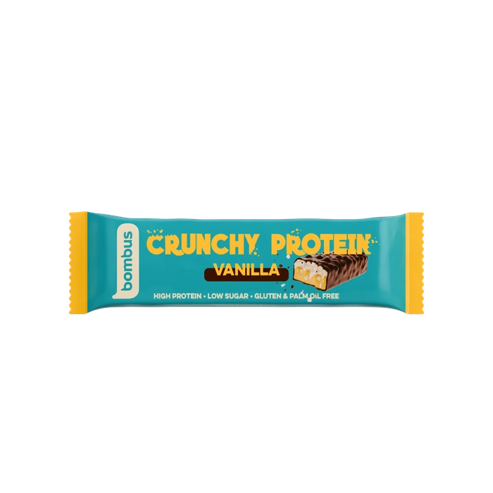 Bombus Crunchy Protein Vanilla tyčinka s vanilkovou příchutí 50 g