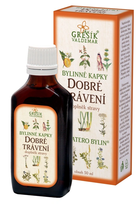 Grešík Bylinné kapky Dobré trávení 50ml