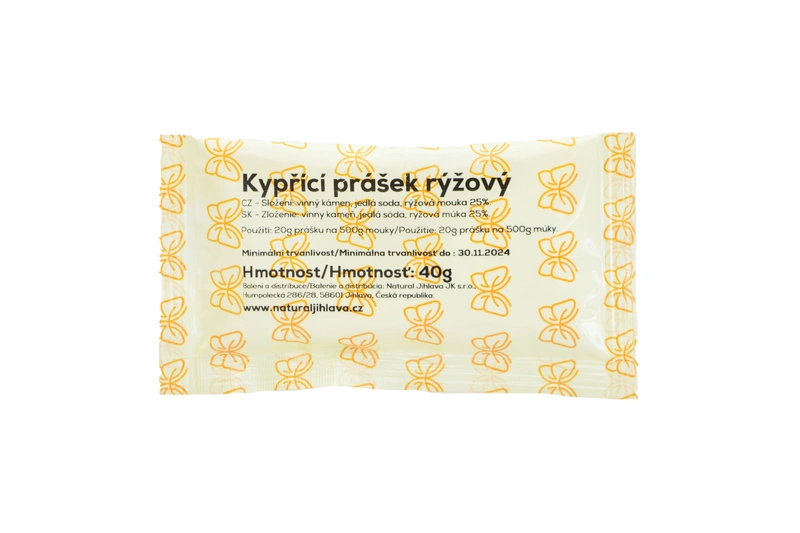 Natural Jihlava Kypřicí prášek rýžový 40 g