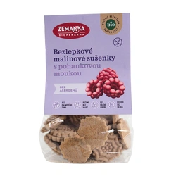 Biopekárna Zemanka Bezlepkové malinové Bio sušenky s pohankou100g BIO