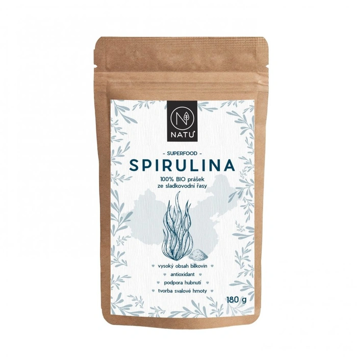 NATU Spirulina prášek 180 g BIO