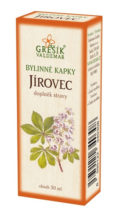 Grešík Bylinné kapky Jírovec 50ml