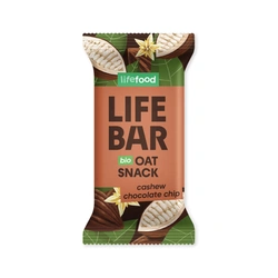 Lifefood Tyčinka Lifebar Oat Snack kešu s kousky čokolády 40 g BIO