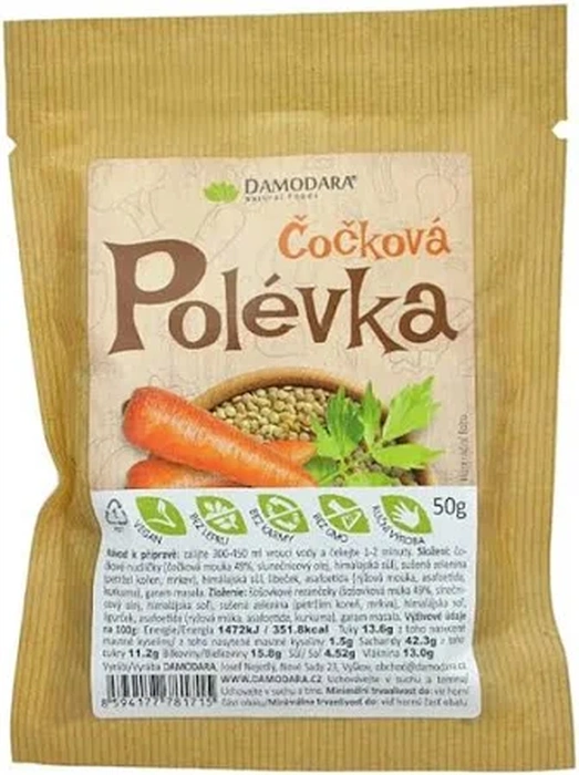 Damodara Instantní polévka čočková 50 g