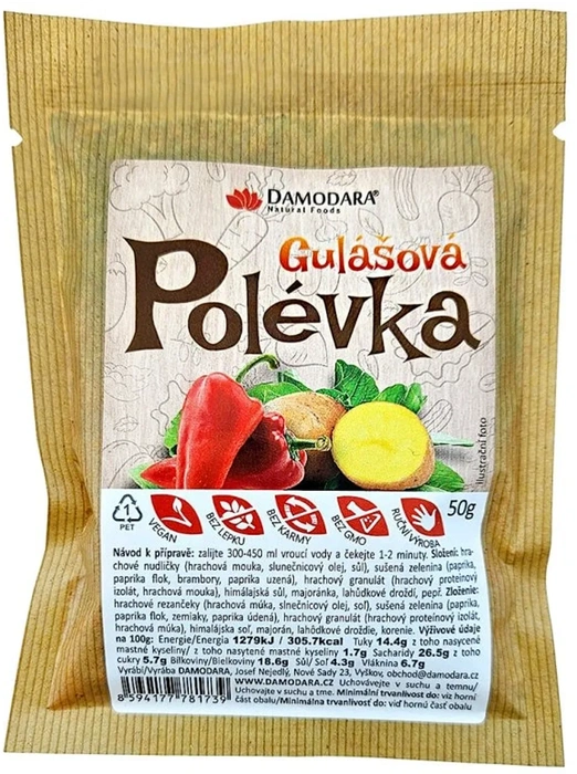 Damodara Instantní polévka gulášová 50 g