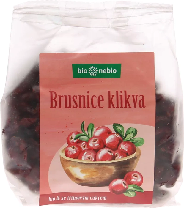 bio*nebio Sušené brusinky nesířené 200 g BIO