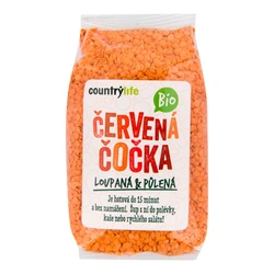 Country Life Čočka červená půlená 500g BIO