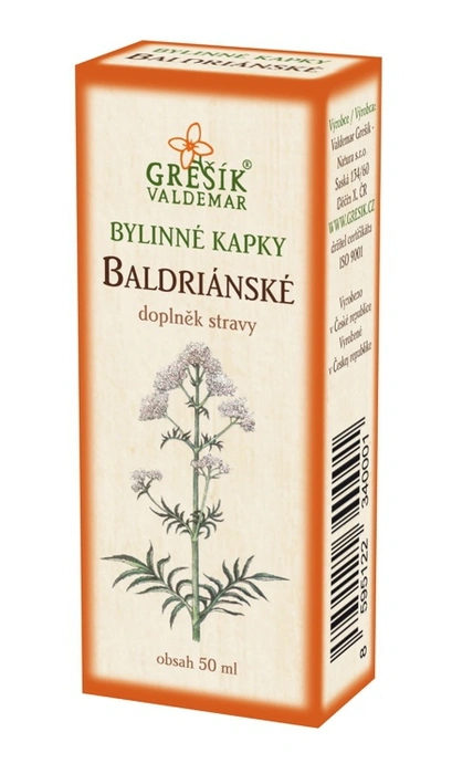 Grešík Bylinné kapky Baldriánské 50ml