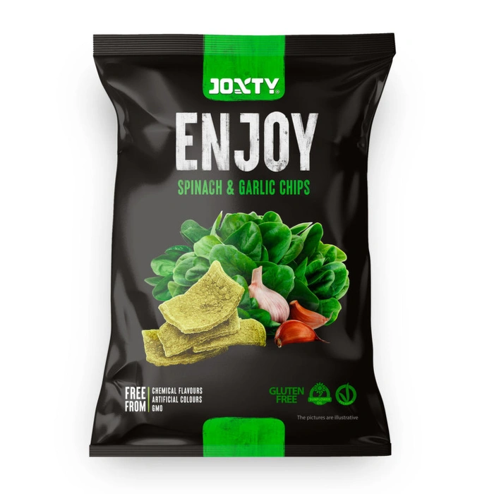 Enjoy Chips Chipsy bramborové se špenátem a česnekem 40g