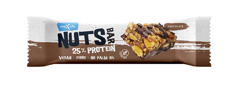 MaxLife Tyčinka Nuts Bar 25% protein čokoláda 40 g