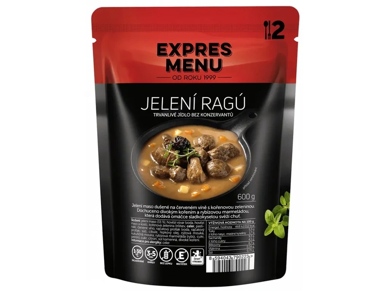 Expres Menu Jelení ragú 600 g (2 porce)