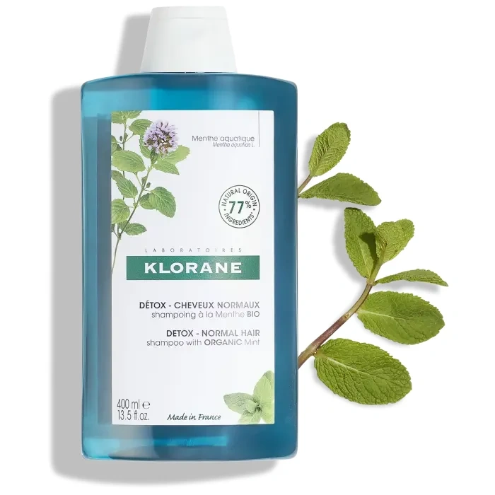 KLORANE Šampon detoxikační a BIO máta vodní 400 ml