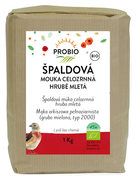 PROBIO Mouka špaldová celozrnná hrubě mletá 1kg BIO