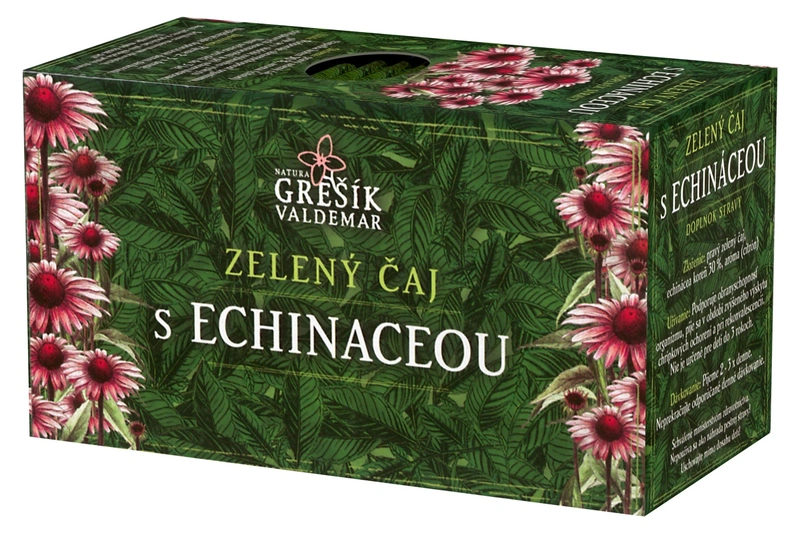 Grešík Zelený čaj s echinaceou 20 x 1,5 g