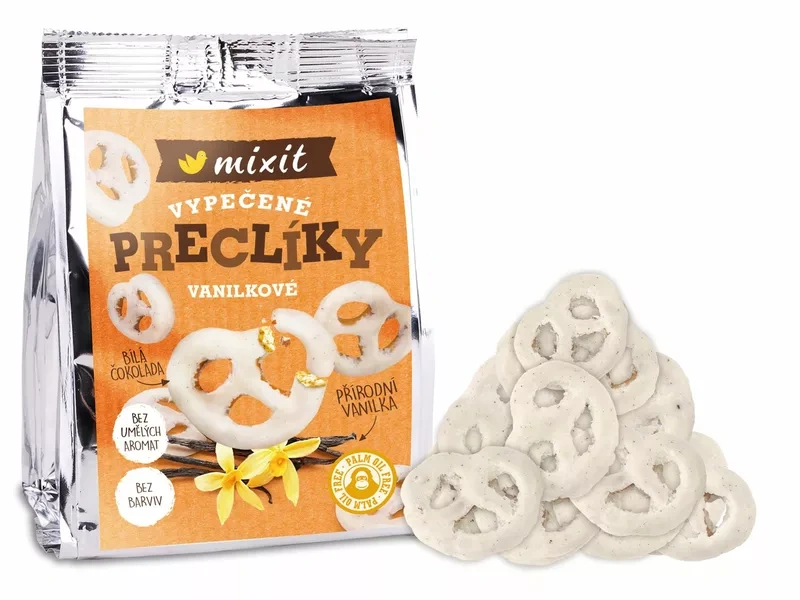 Mixit Preclíky do kapsy - bílá čokoláda a vanilka 70 g