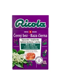 Ricola Černý Bez bez cukru 40 g